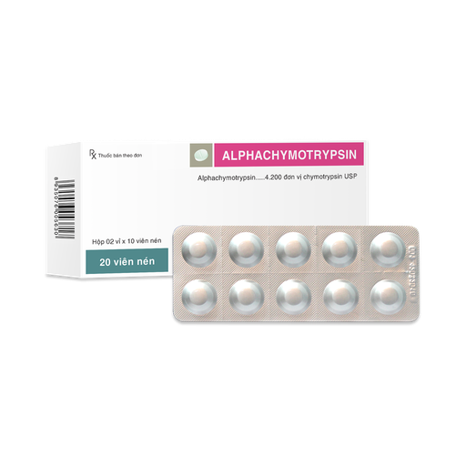 [4391] Viên nén Alphachymotrypsin 4,2mg Alu  v/10,h/20