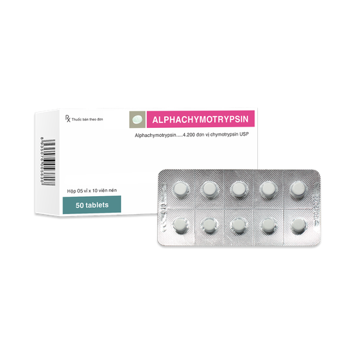 [4390] Viên nén Alphachymotrypsin 4,2mg PVC v/10,h/50