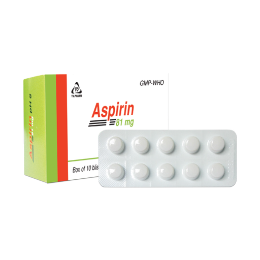 [4625] Viên bao phim tan trong ruột Aspirin 81mg V/10,H/100