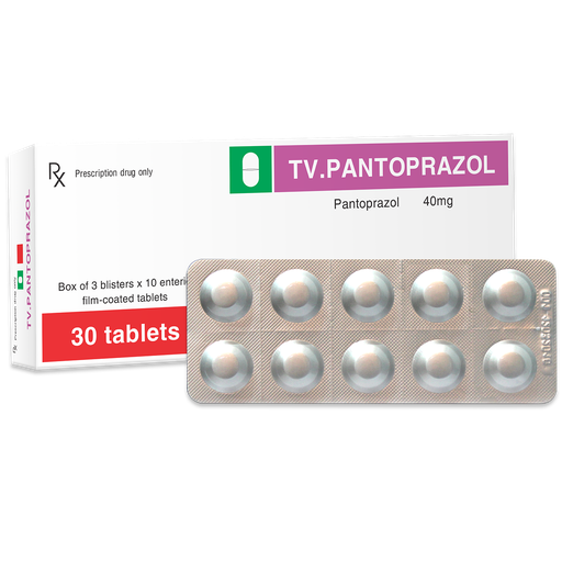 [4626] Viên bao phim tan trong ruột TV-Pantoprazol 40mg v/10,h/30