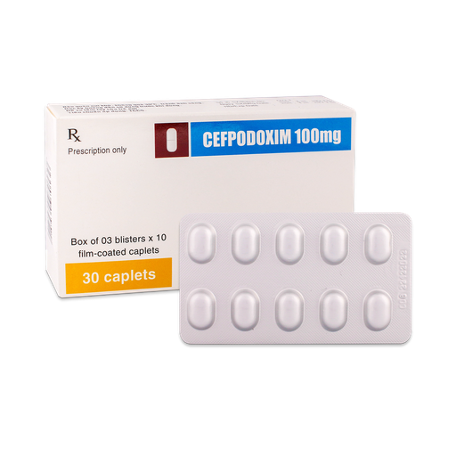 [4246] Viên bao phim Cefpodoxim 100mg V/10, H/30