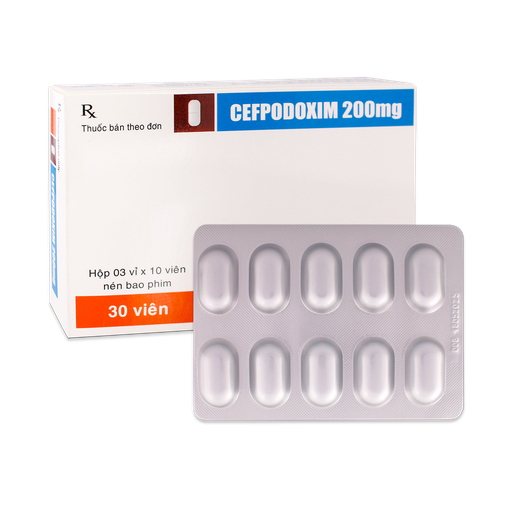 [4245] Viên bao phim Cefpodoxim 200mg V/10, H/30