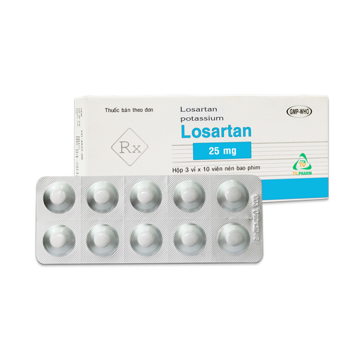 [4316] Viên bao phim Losartan 25mg v/10,h/30