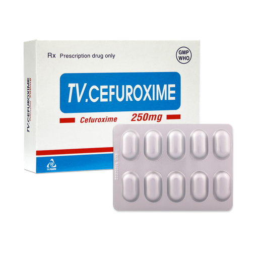 [4251] Viên bao phim TV-Cefuroxime 250mg v/10,h/20