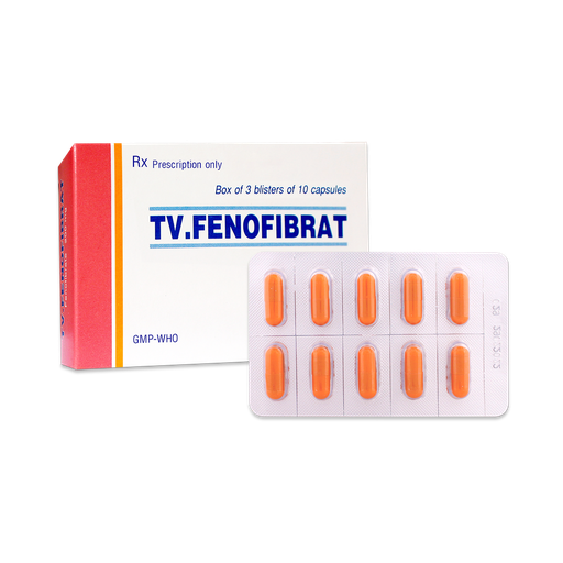 [4376] Viên nang cứng TV.Fenofibrat 200mg v/10,h/30